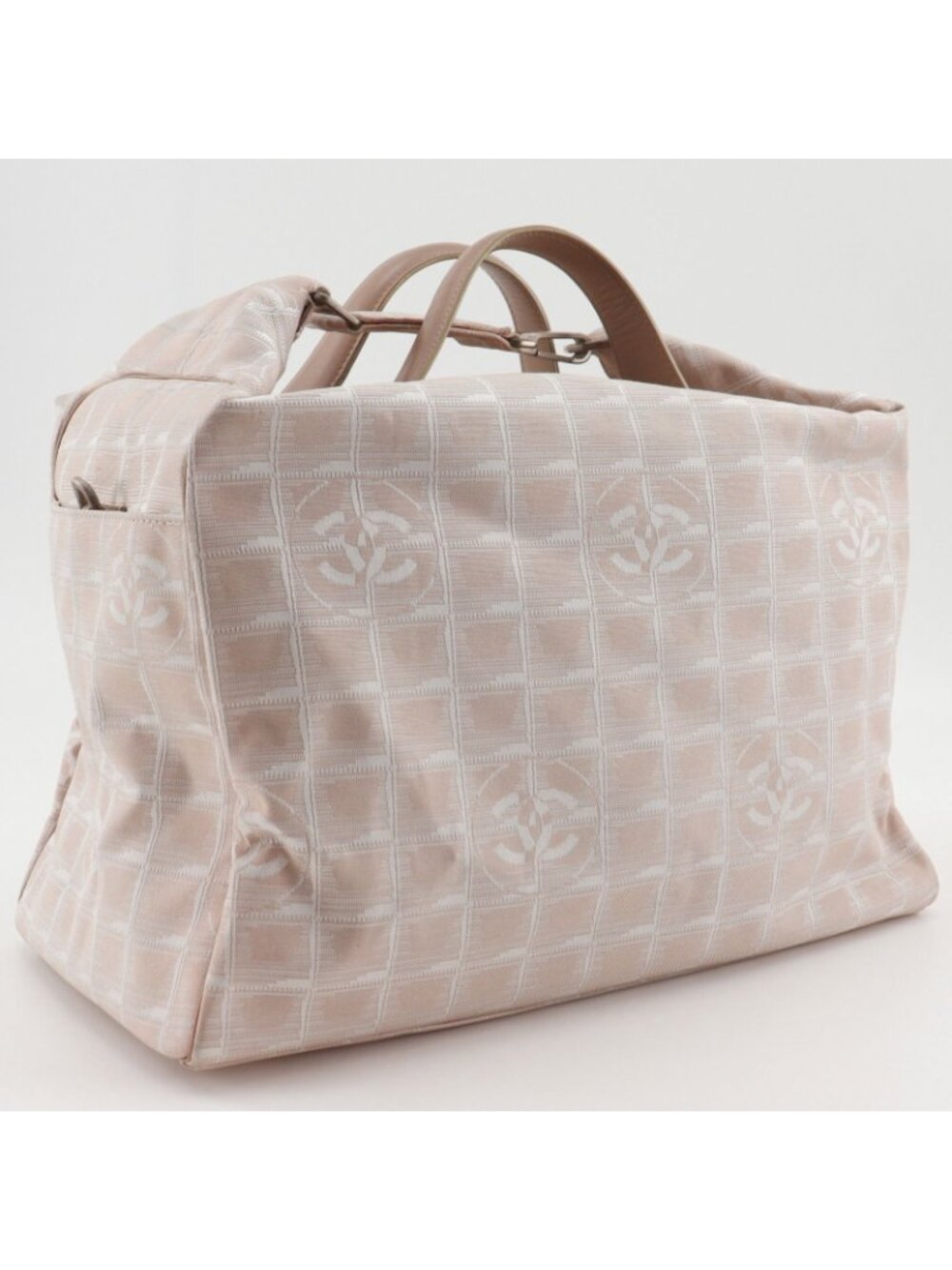 Chanel New Travel Line Nylon Canvas Beige Boston Bag - Picture 3 of 10